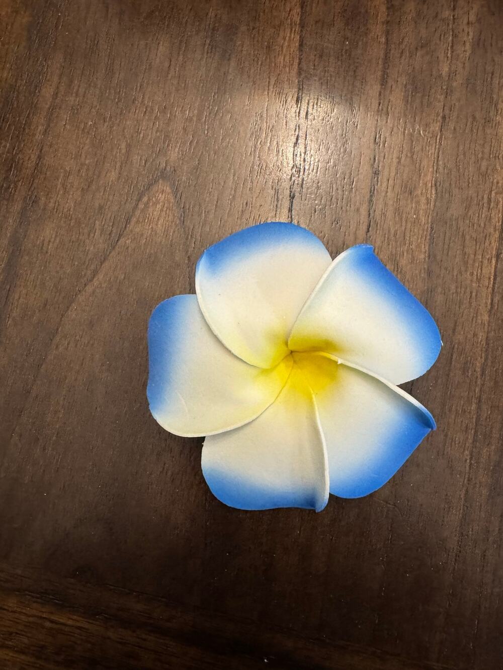 Hawaiian Blue and yellow flower hair clip hair tie clothes pin